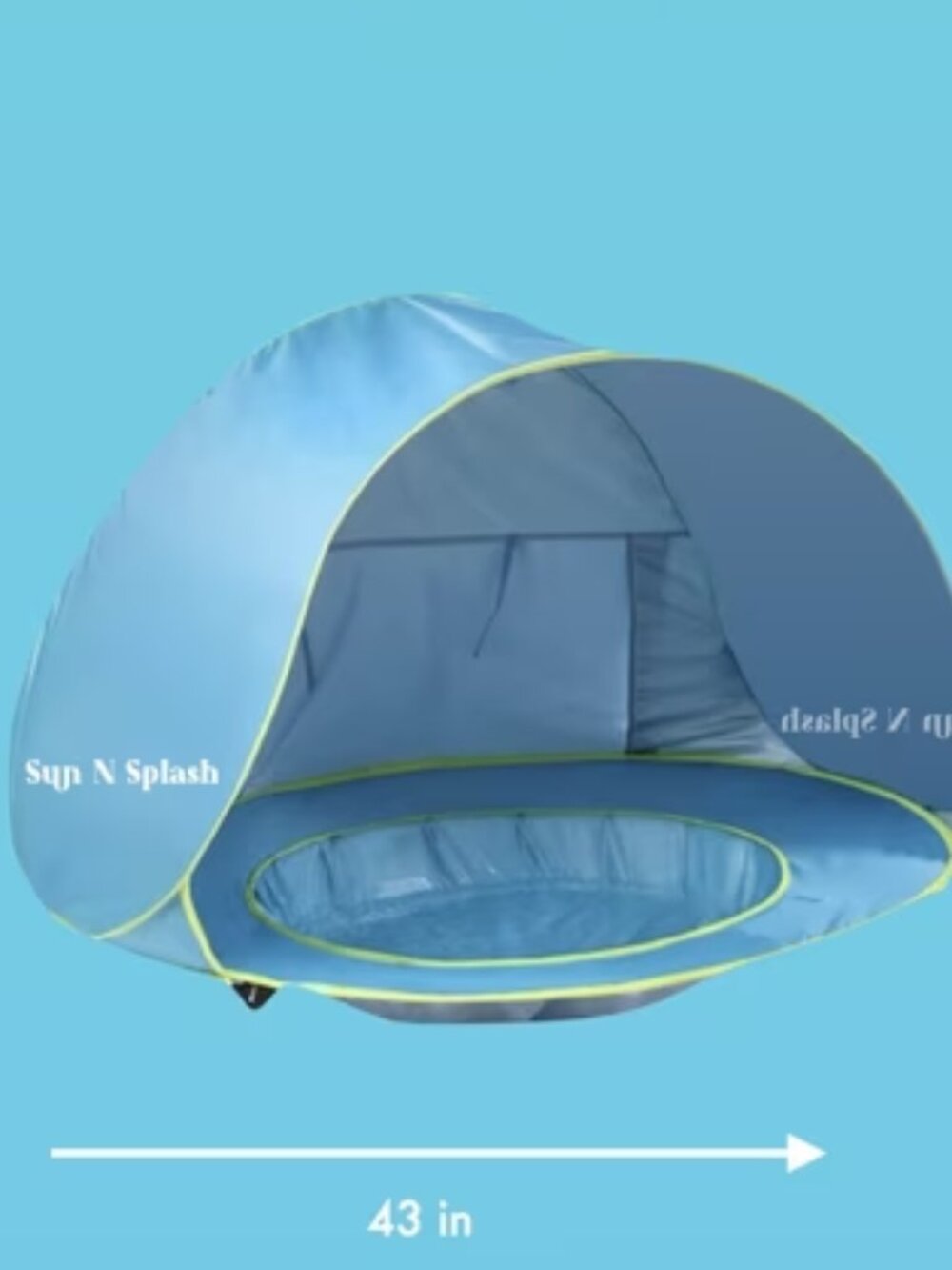 Sun N Shade NEW! Pop Up Baby Beach Tent w/ Pool UPF 50+ UV Screen For Pets Too!